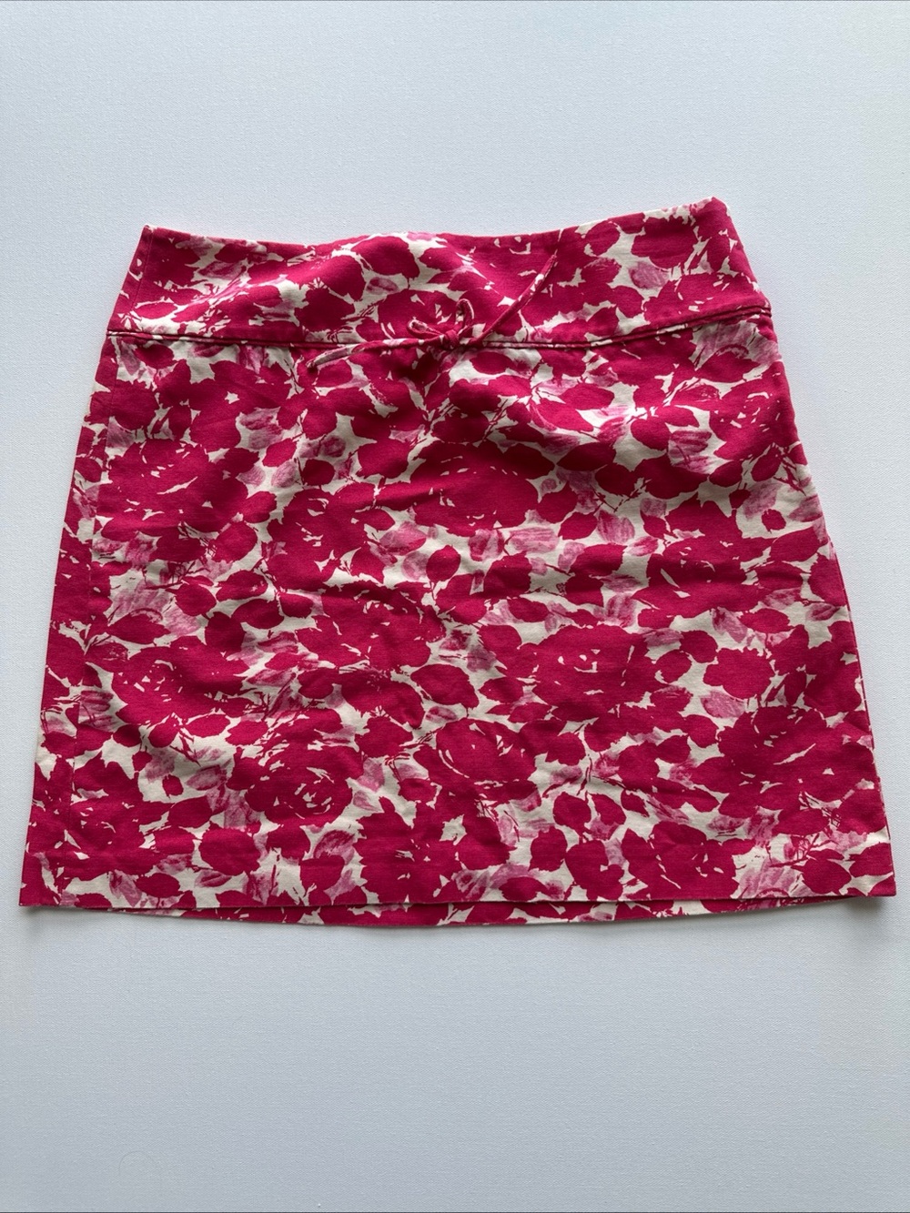 J. Crew Pink and Cream Floral Mini Skirt